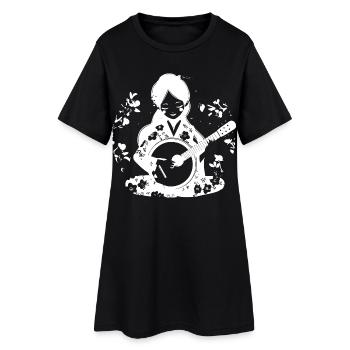 Banjo Player Drawing - Women’s T-Shirt Dress - black - Front