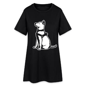 Schäferhund Skizze - Frauen T-Shirt-Kleid - Schwarz - Vorne