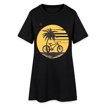 Cycliste rétro - Robe T-shirt Femme - noir - Devant