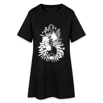 Style de dessin animé banjo - Robe T-shirt Femme - noir - Devant