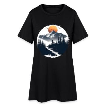 Illustration de cycliste - Robe T-shirt Femme - noir - Devant