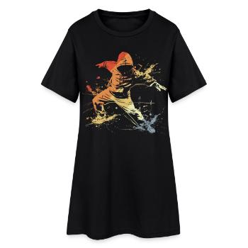 Breakdancer Vintage Look - Robe T-shirt Femme - noir - Devant