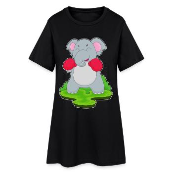 Elephant Boxer Gants de boxe Boxe - Robe T-shirt Femme - noir - Devant
