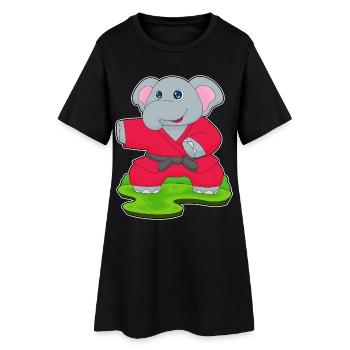 Karaté d’éléphant arts martiaux - Robe T-shirt Femme - noir - Devant