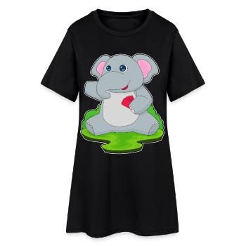 Elephant Poker Cartes de poker - Robe T-shirt Femme - noir - Devant