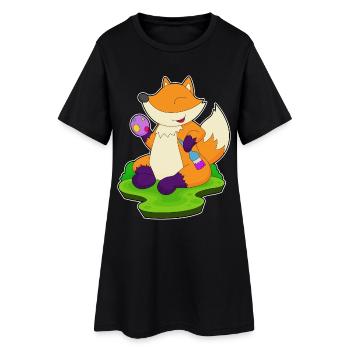 Peinture de Pâques de Fox - Robe T-shirt Femme - noir - Devant