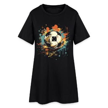 Football Graffiti Street Art - Robe T-shirt Femme - noir - Devant