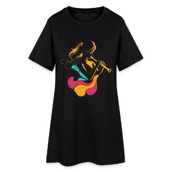 Flûtiste - Robe T-shirt Femme - noir - Devant
