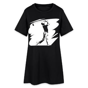 Golfer Sketch - Women’s T-Shirt Dress - black - Front