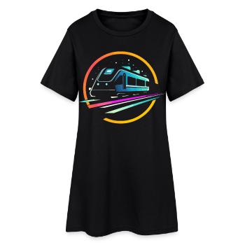 Train Comic - Women’s T-Shirt Dress - black - Front