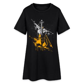 Graffiti de violon - Robe T-shirt Femme - noir - Devant