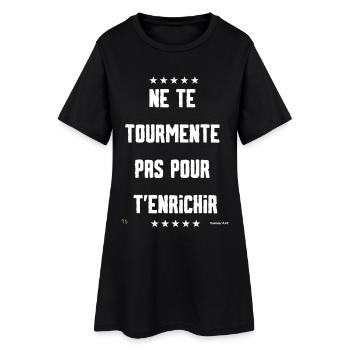 les tourments de la vie - Robe T-shirt Femme - noir - Devant
