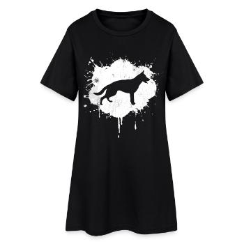 Chien de berger - Robe T-shirt Femme - noir - Devant