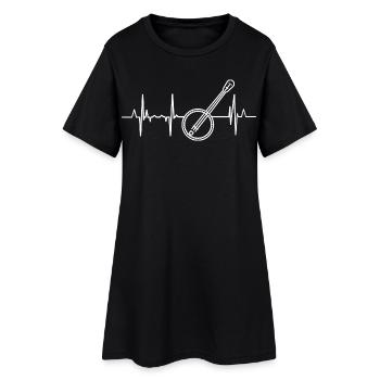 Battement de cœur du banjo - Robe T-shirt Femme - noir - Devant