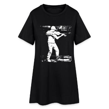 Violinist Sketch - Women’s T-Shirt Dress - black - Front