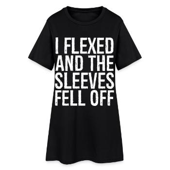 I flexed and the sleeves fell off - Women’s T-Shirt Dress - black - Front