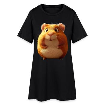 Cochon d’Inde Rongeurs Capybara Rongeur mignon - Robe T-shirt Femme - noir - Devant