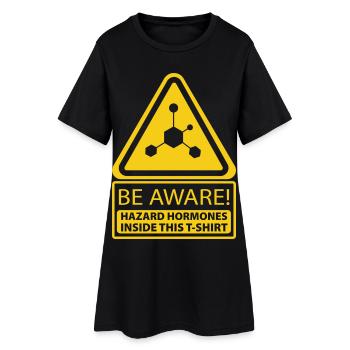 Teen hormone danger t-shirt - Women’s T-Shirt Dress - black - Front