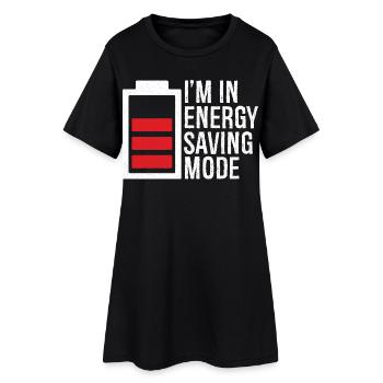 I'm in energy saving mode - Robe T-shirt Femme - noir - Devant