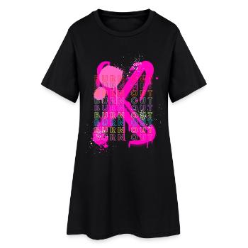 BURN OUT - Robe T-shirt Femme - noir - Devant