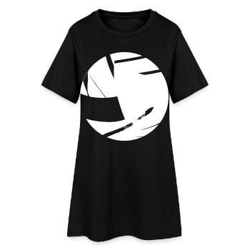 Volleyball Comic Look - Robe T-shirt Femme - noir - Devant