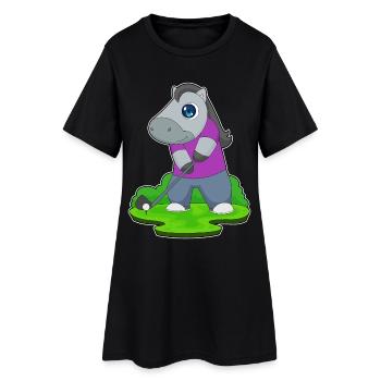 Horse Golf Golf Clubs - Robe T-shirt Femme - noir - Devant