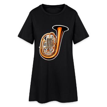 Tuba Graphique - Robe T-shirt Femme - noir - Devant