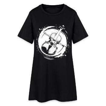 Violon - Robe T-shirt Femme - noir - Devant