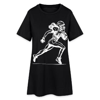 Footballeuse américaine - Robe T-shirt Femme - noir - Devant