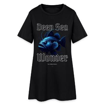 Merveille des Profondeurs - Robe T-shirt Femme - noir - Devant