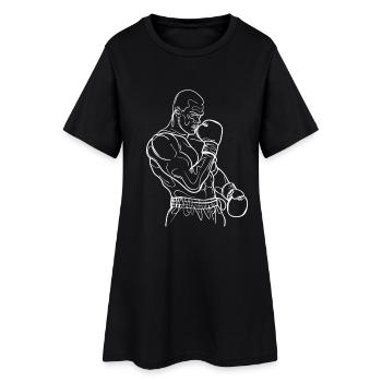 Boxeur - Robe T-shirt Femme - noir - Devant