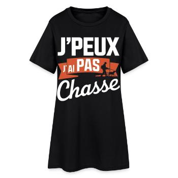 J peux pas j ai Chasse - Robe T-shirt Femme - noir - Devant
