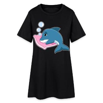 Oreiller de couchage Dolphin - Robe T-shirt Femme - noir - Devant