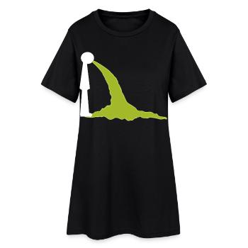 Motif de consommation d’alcool - Vomir - Escalade et crash - Robe T-shirt Femme - noir - Devant