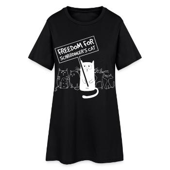 Freiheit für Schrödingers Katze Lustiges Nerd Meme - Frauen T-Shirt-Kleid - Schwarz - Vorne