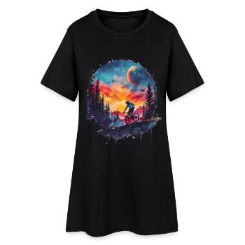 VTT des années 90 - Robe T-shirt Femme - noir - Devant