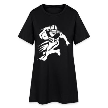 Footballeur américain - Robe T-shirt Femme - noir - Devant