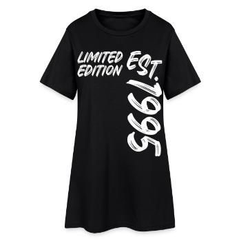 Limited Edition Est. 1995 - Frauen T-Shirt-Kleid - Schwarz - Vorne