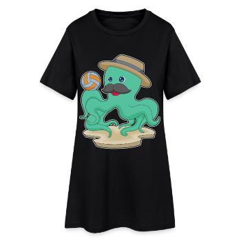 Octopus Joueur de volley-ball Volley-ball - Robe T-shirt Femme - noir - Devant