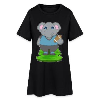 Elephant Sport de football américain - Robe T-shirt Femme - noir - Devant
