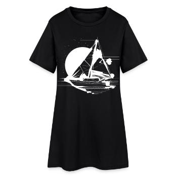 Croquis de voilier - Robe T-shirt Femme - noir - Devant