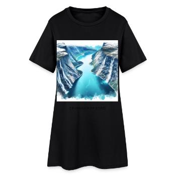 Geirangerfjord Norvège Scandinavie Merveilles naturelles - Robe T-shirt Femme - noir - Devant