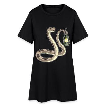 Snake Lantern - Women’s T-Shirt Dress - black - Front