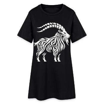 Chèvre de mer tribale - Robe T-shirt Femme - noir - Devant