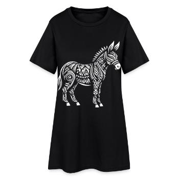Âne tribal - Robe T-shirt Femme - noir - Devant