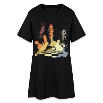 Chessman - Women’s T-Shirt Dress - black - Front