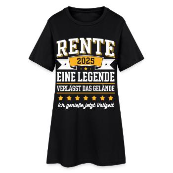 Rentnerin Rentner Pension Pensionierung Rente 2025 - Frauen T-Shirt-Kleid - Schwarz - Vorne