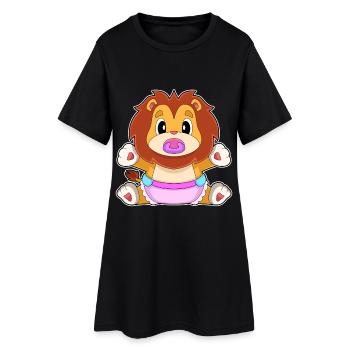 Sucette Lion Baby - Robe T-shirt Femme - noir - Devant