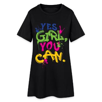 Le pouvoir des filles - Robe T-shirt Femme - noir - Devant