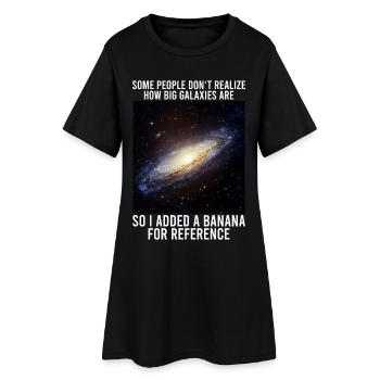 galaxie mèmes science astrophysique astrologie - Robe T-shirt Femme - noir - Devant